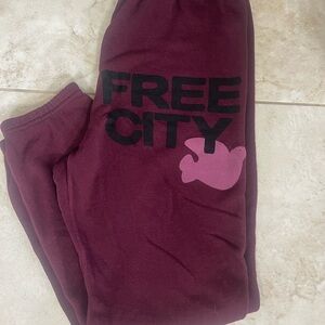 freecity Maroon Sweatpants